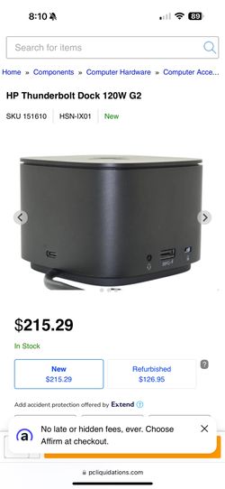 HP Thunderbolt Lightning G2 Dock For Laptops