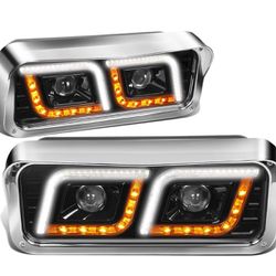 LED DRL Projector Headlights 1(contact info removed) Kenworth W900 Western Star 4800