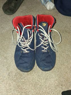 Rudis red white and blue wresting shoes