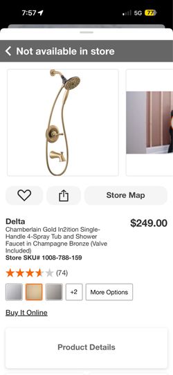 Delta chamberlain shower faucet and tub