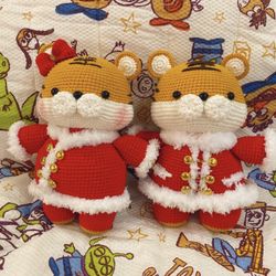 🧶Handmade crocheted Tiger Couple 🐯 