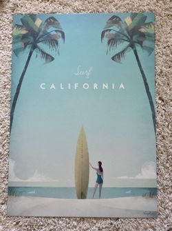 Displate California Surf Metal Poster 19x26 Inch