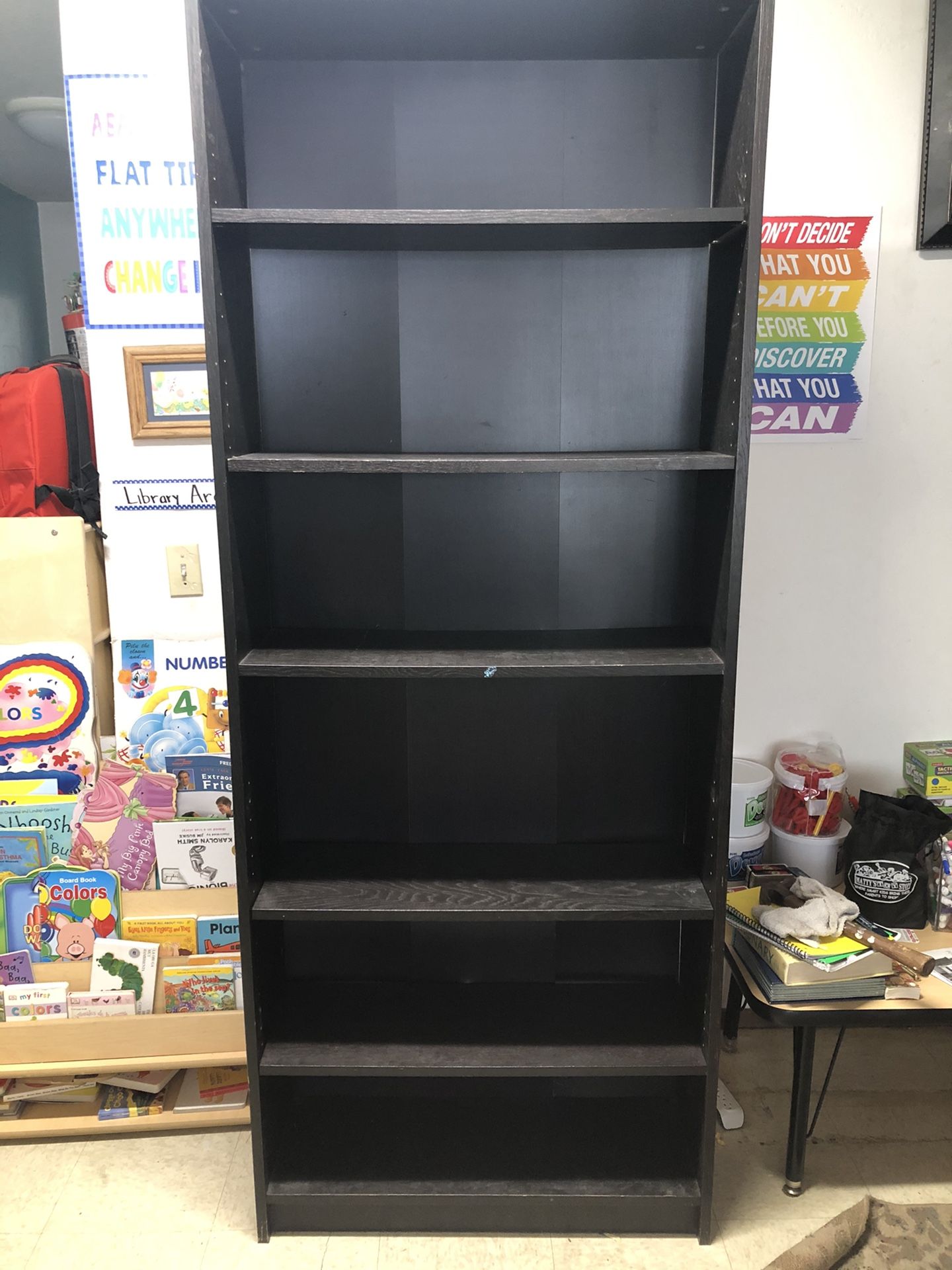 2 Black IKEA Adjustable Bookshelves ($25 each)