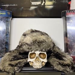 Vintage 1990s Faux Fur Earflap Trapper Hat