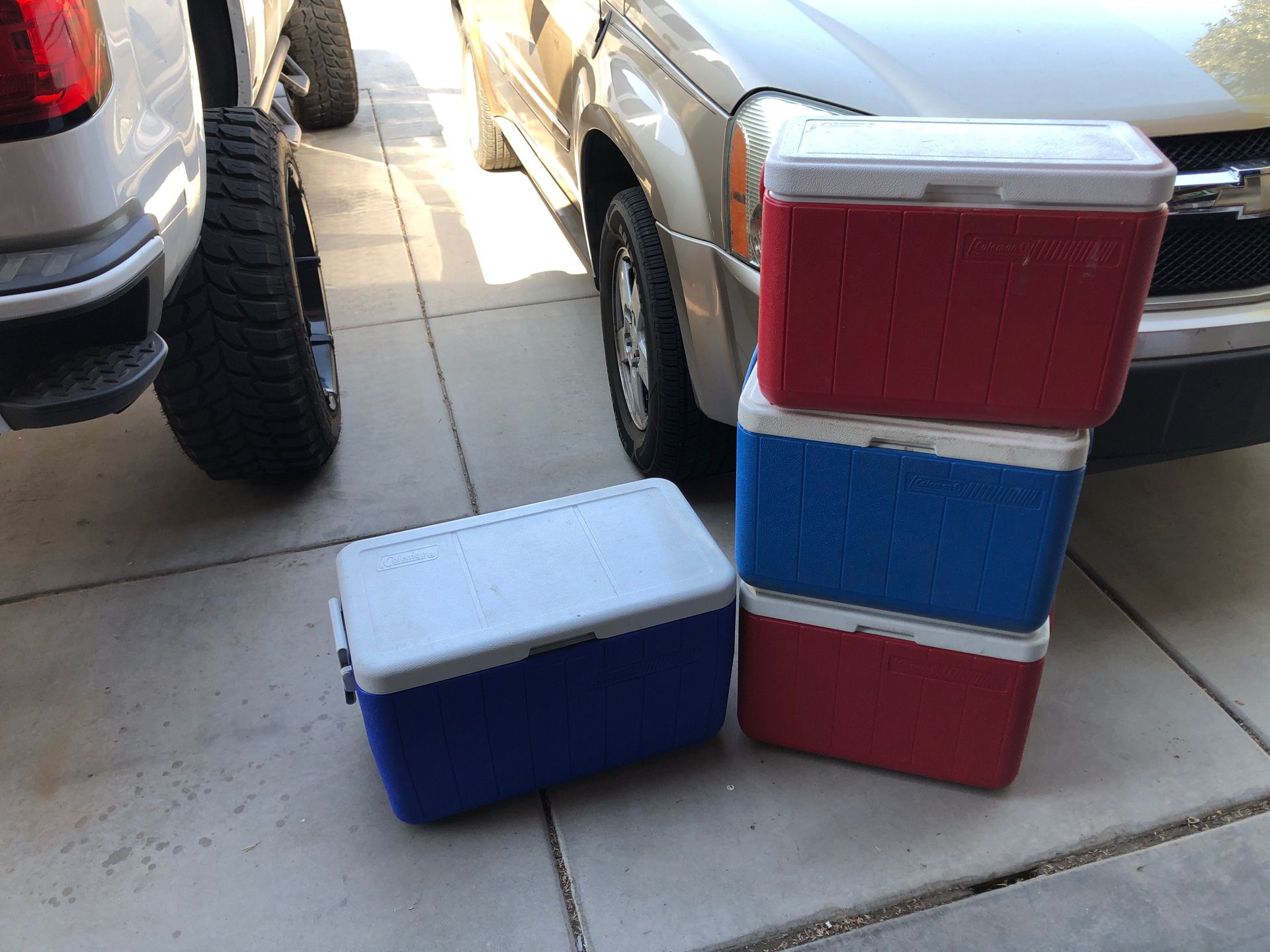 Coleman coolers $15 each or all for $45