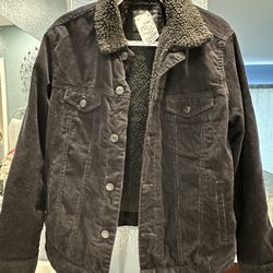 Black Corduroy /Sherpa Jacket 