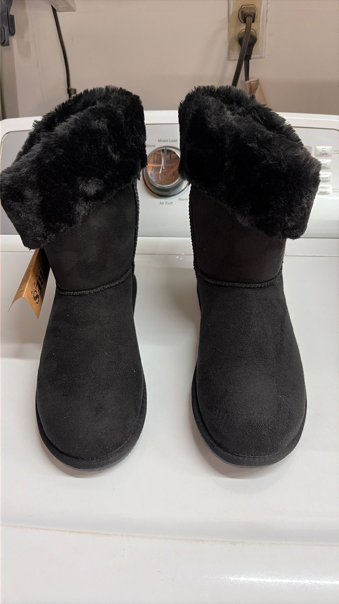 NEW Fur collar boot women size 9 