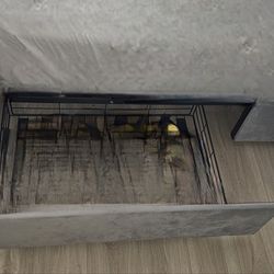 Kig size bed frame with led lights and four drawers