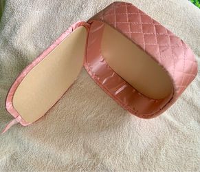 Vintage 50's Pink Satin Quilted Hanky/ Jewelry /Vanity Box