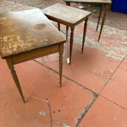 Antique Wooden Side Tables