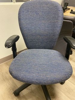 Office chair, bluish, grayish color