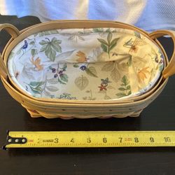 Longaberger 2001 Autumn Reflections Daily Blessings Basket  w/Liner