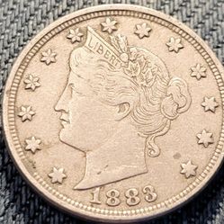 PC-5C-NC1883-06R Liberty Nickel with Reverse Rim-Rim Die Crack 