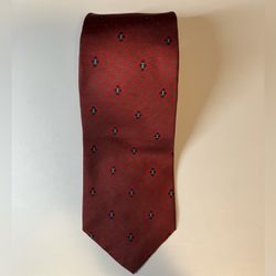 Vtg Cotswold Collection by J. S. Blank Red Abstract Pattern Silk Tie 3 1/4 x 58