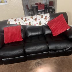 Black Recliner Couch Set 