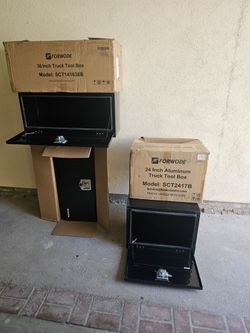 NEW TOOL BOX ALUMINUM 48X15X15 INCH INCLUDING KEY DIAMOND STYLE COLOR BLACK FOR ANY QUESTION TEXT ME PLEASE SE HABLA ESPAÑOL