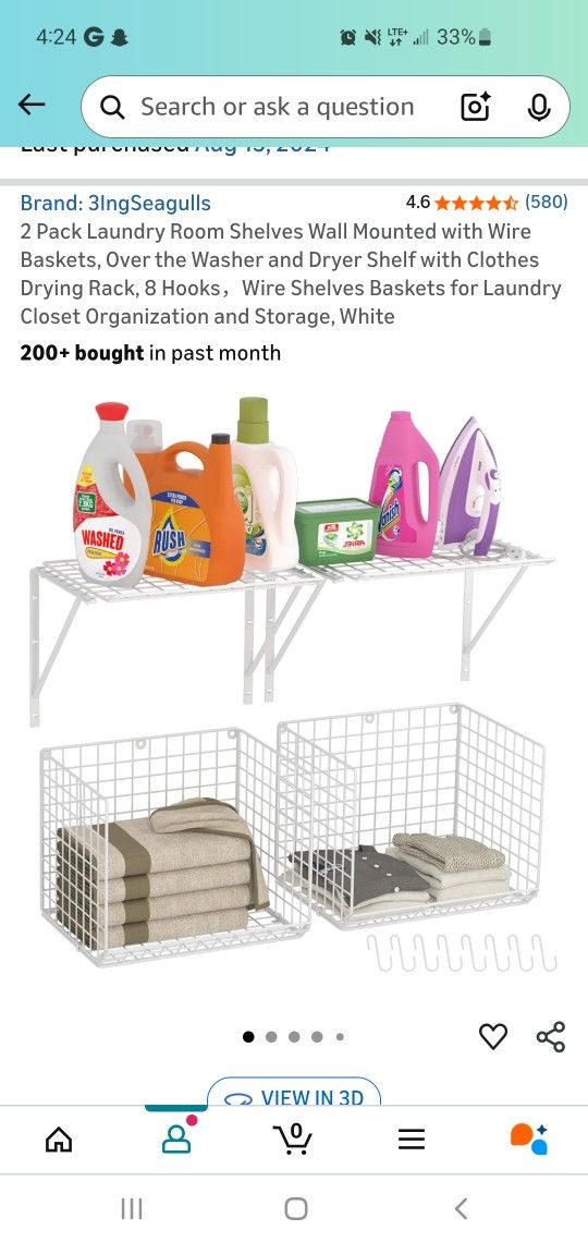 Laundry Room Shelves With Wire Baskets 