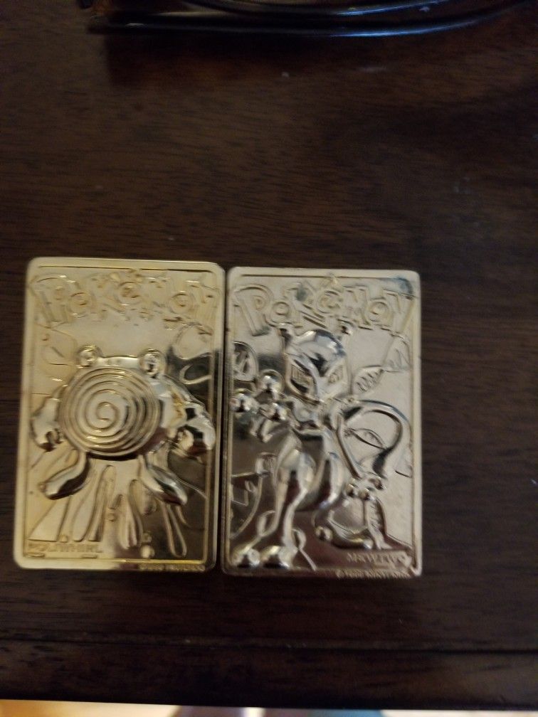 24k Gold Plated Pokemon cards