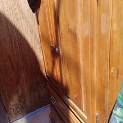Solid wood armoire dresser  $90