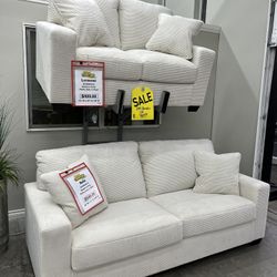 2pc Sofa And Loveseat Set 