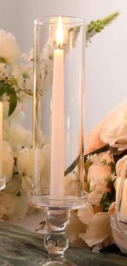 10 Piece  Glass Candle Holders