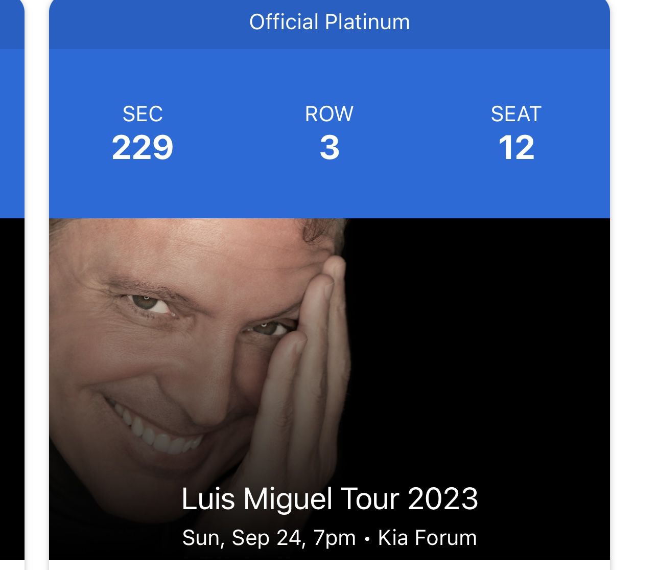 Luis Miguel Concert KIA Forum