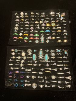 Assorted rings available. Has many different styles and colors. Variety of designs, some with stones. Great for everyday wear or gifts.