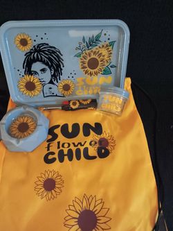 🌻 Sunflower Rolling Tray Set 🌻