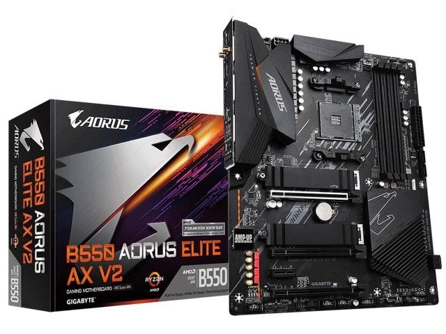 (Factory Refurbished) GIGABYTE B550 AORUS ELITE AX V2 AM4 AMD ATX Motherboard