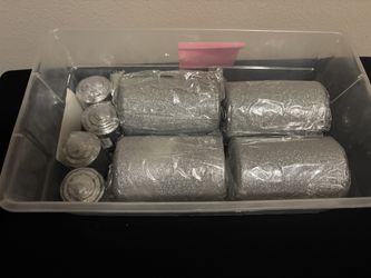 Crate and Barrel sparkly silver candles 8 pack - 4 large pillars & 4 votives