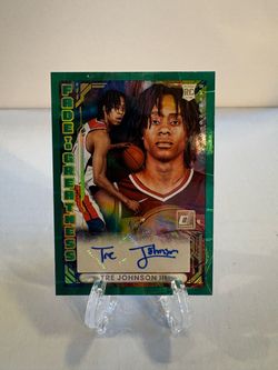 2025 Donruss - Tre Johnson #FTG-TRE Fade to Greatness Green FOTL SSP /6 (RC)