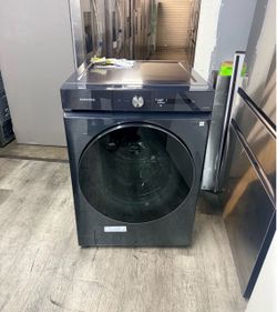 SAMSUNG BESPOKE 5.3 CU FT EXTRA LARGE CAPACITY BRUSHED NAVY FRONT LOAD WASHER 🔥