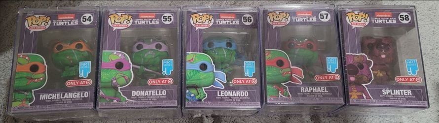 Funko Pop TMNT Art Series Complete Set #54-58