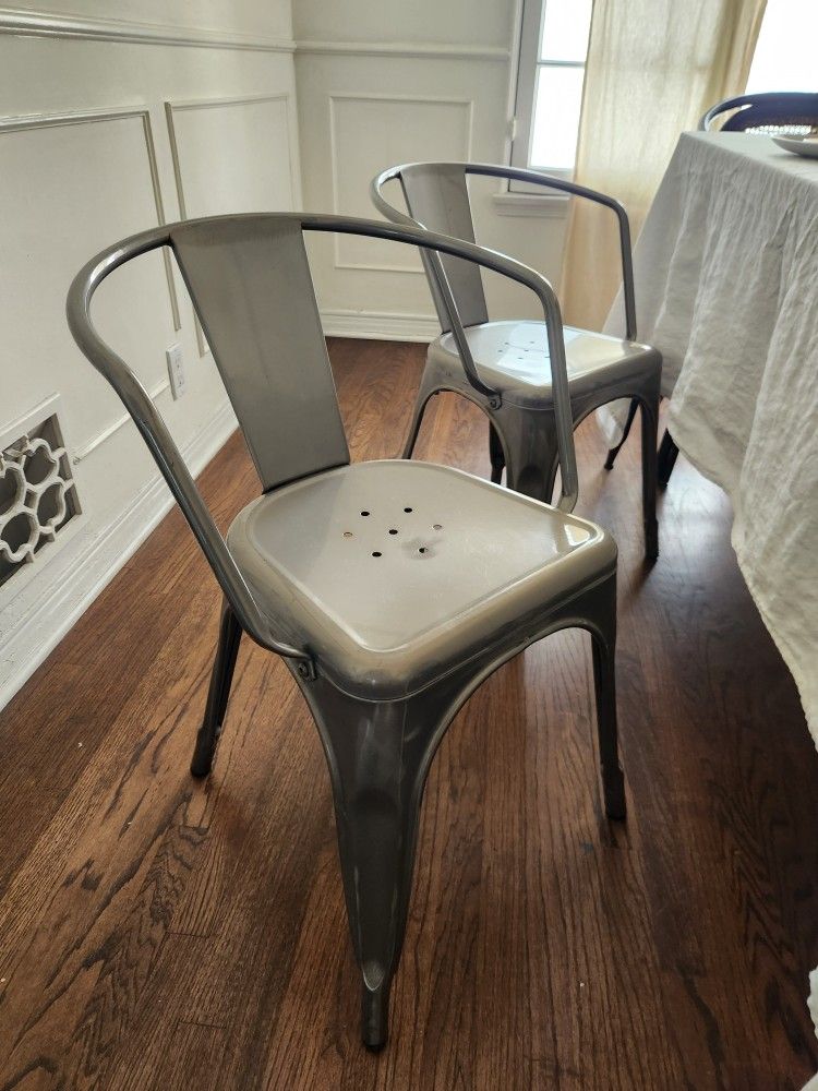Metal Bistro Chairs (2 Available)