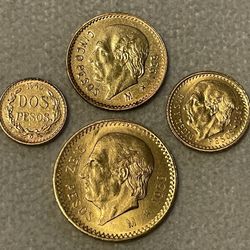 Mexico Pesos Gold Coins Bullion 2-10 Pesos Available 