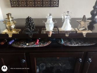 Christmas Stocking Holders. 5. Heavy. Quality. Like New.