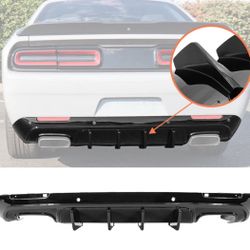15-23 Dodge Challenger V2 Rear Bumper Diffuser Gloss Black