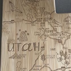 Totally Bamboo Etched Utah State Cutting Board 