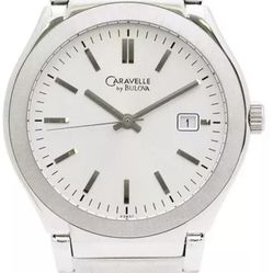 Caravelle by Bulova Men's Stainless Steel Quartz Watch with Date Display