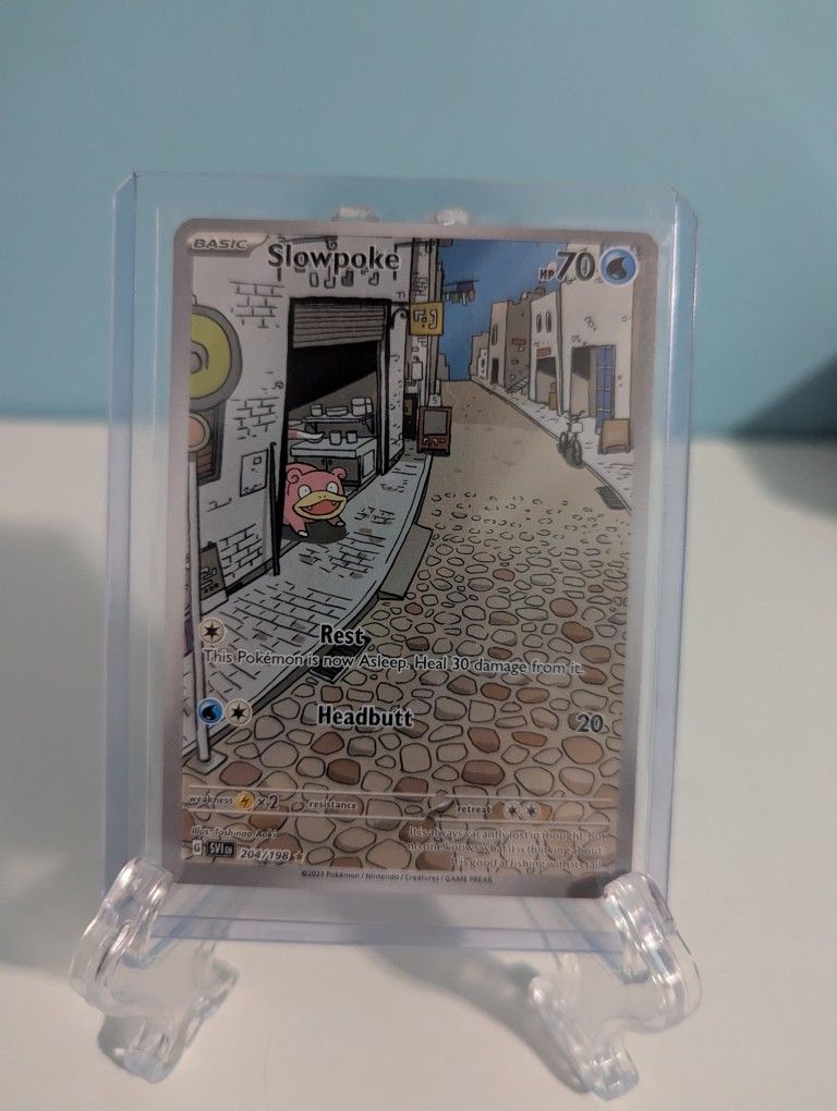 Slowpoke full art Pokemon card 204/198