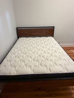 New Queen sized bed frame and mattress set
