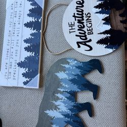 Set of 3 baby/kids room wall decor