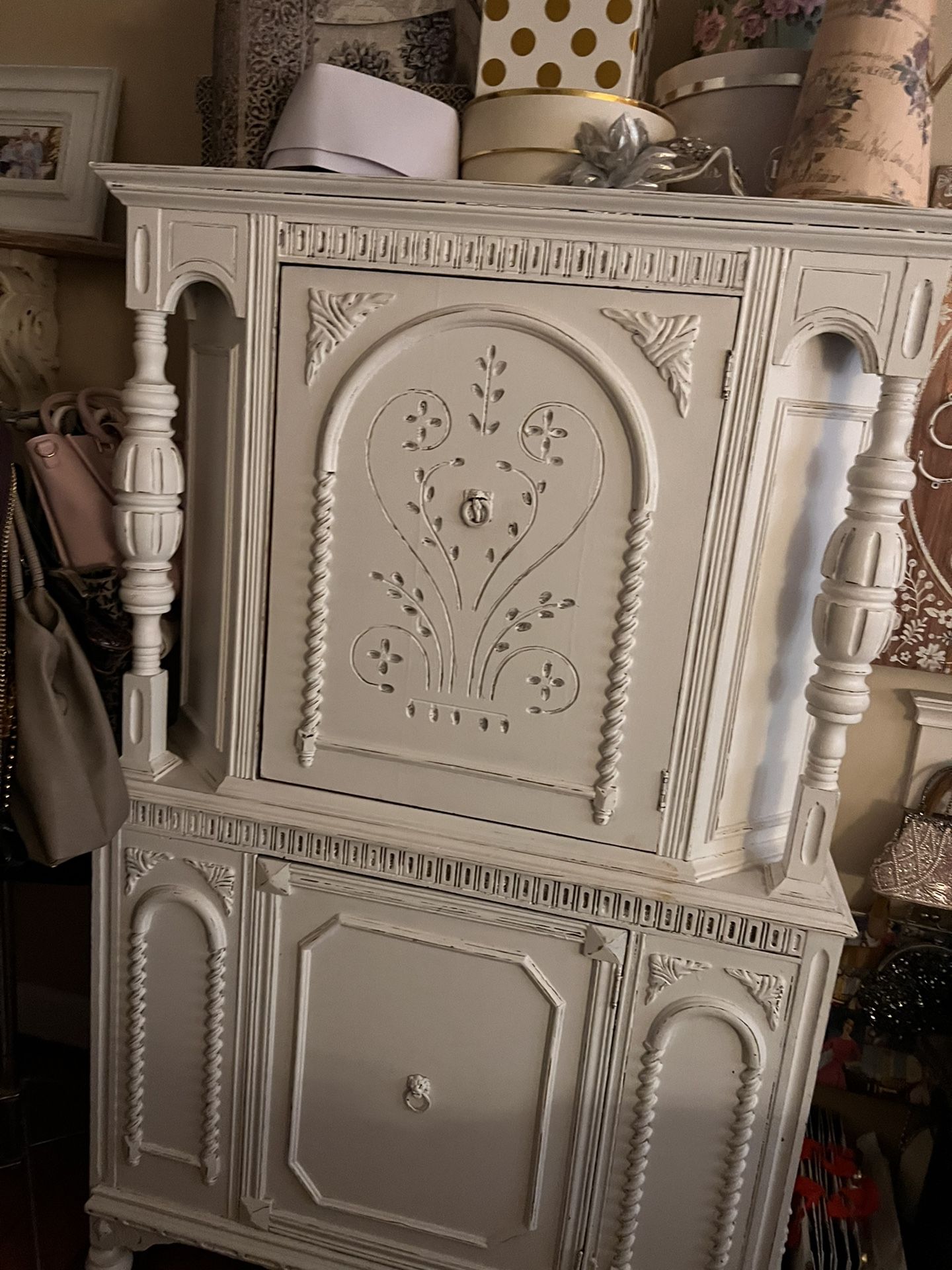 Shabby White Vintage Armoire