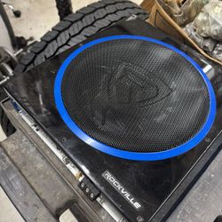 Car Stereo Amp Sub Rockville 10” 800w Subwoofer