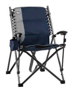 Camping Chair Premium Bungee Fold Blue