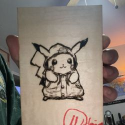Laser Engraved Hoodie Pikachu 