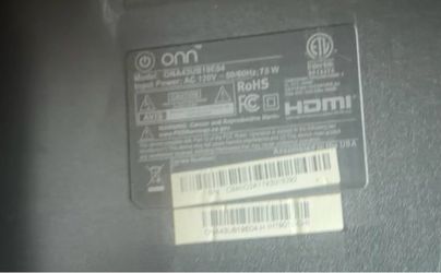 ONN 43" LED TV Model ONA43UB19E04