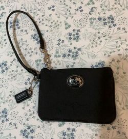 Coach black wristlet