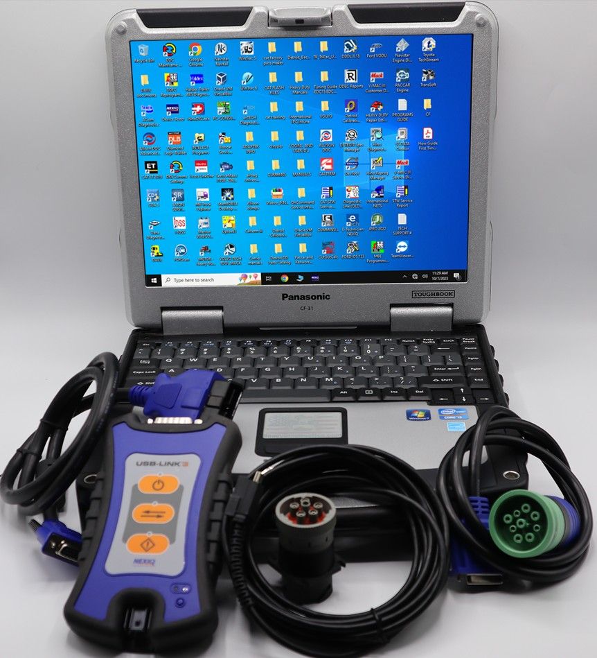 2025 Diesel Diagnostic Laptop Toughbook Scanner With Nexiq USB Link 3 Cummins Volvo Caterpillar ET 