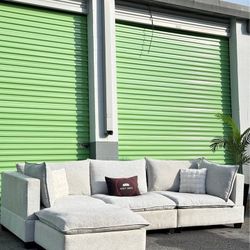 😍 Brand New Beige Fabric L Shape Sectional Couch | Pay After Delivery 🚚